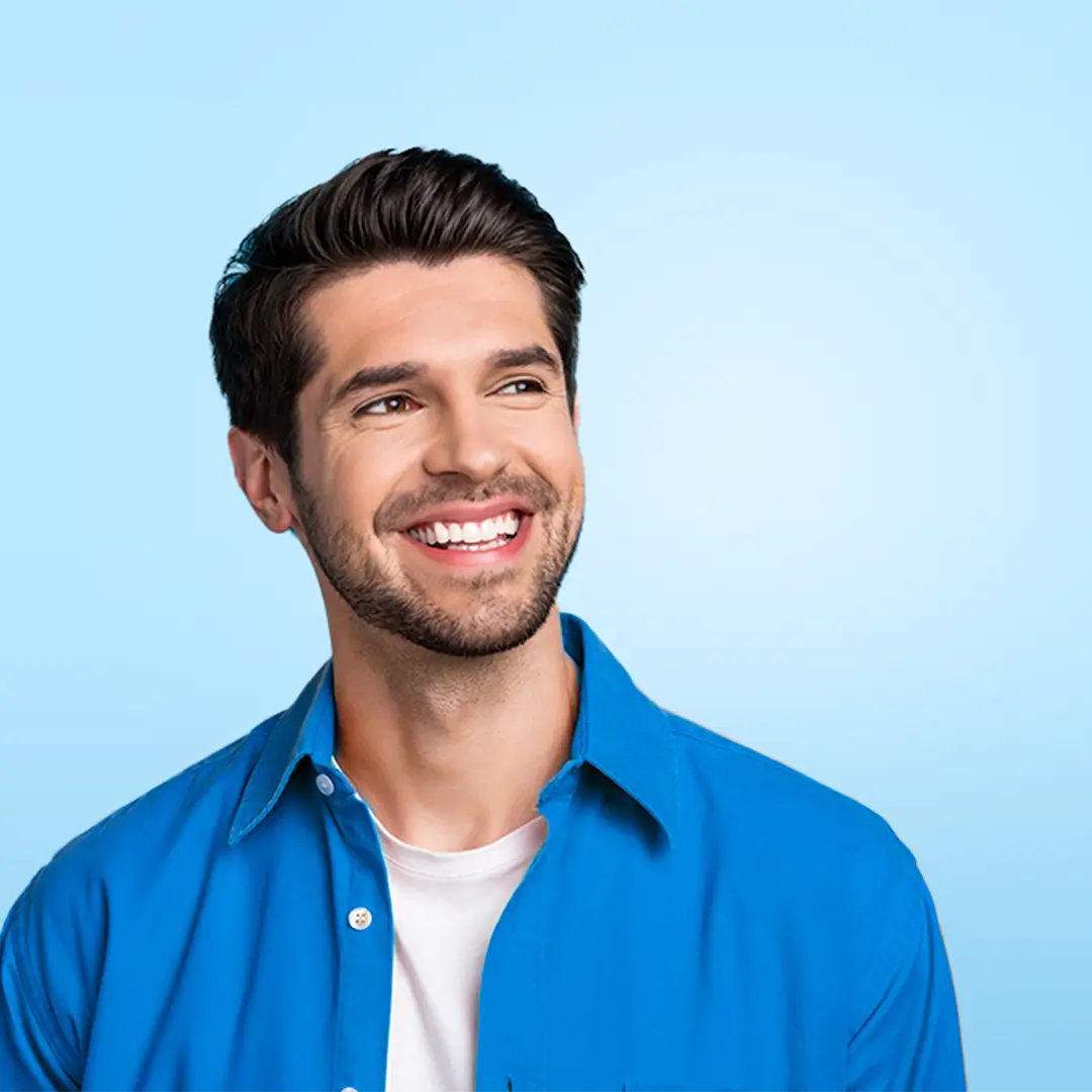 An Adult Male Smiling