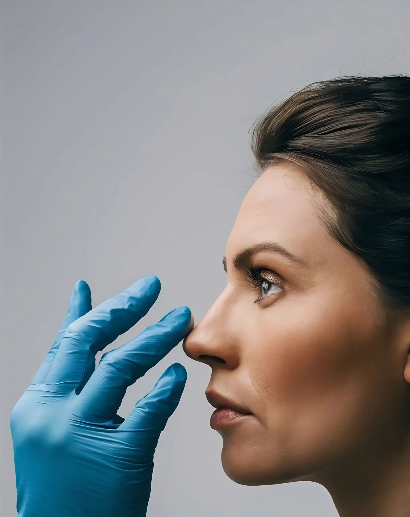 A Surgeon Examining Rhinoplasty Patient